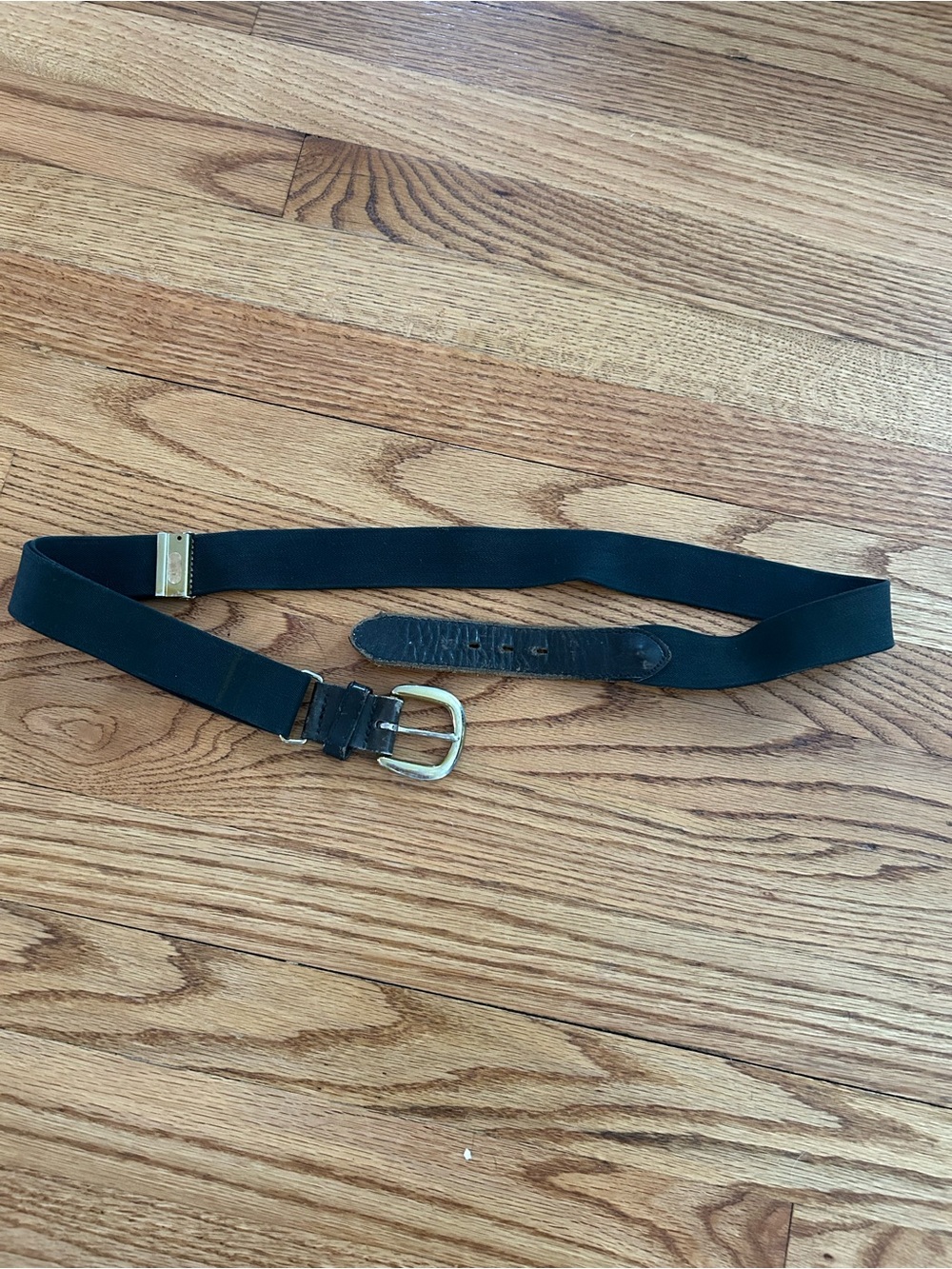 Wrangler Black Stretch Belt with Silver Buckle